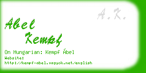 abel kempf business card